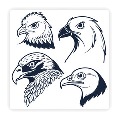 Cute Animal Faces Hand Sketched Doodle Vector