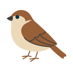 Cute sparrow bird. Suitable for nature blogs, wildlife magazines, birdwatching websites, and educational materials