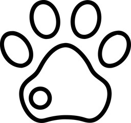 Pet Paw Icon on a white background