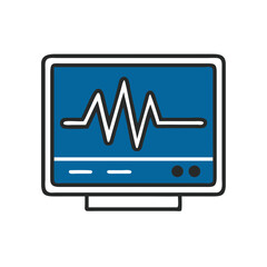 ECG monitor displaying heartbeat rhythm in minimalist design  