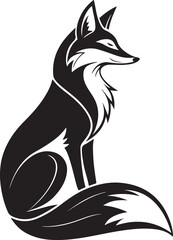 Obraz premium Cute Fox Line Art – Woodland Animal Drawing for Print and Design