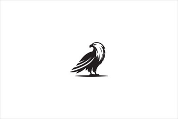eagle silhouette with a simple, understated design set against a white background