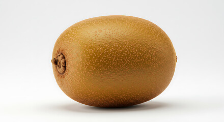 Fototapeta premium Single Whole Gold Kiwi Fruit Isolated on White Background Studio Shot