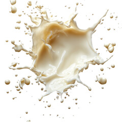 milk splash isolated on transparent background