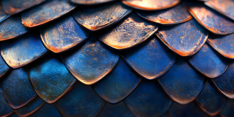 Vibrant Scaley Texture of Mythical Dragon Skin from Fantasy Realm