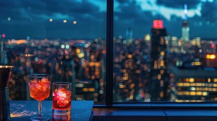 Cocktails with a City View