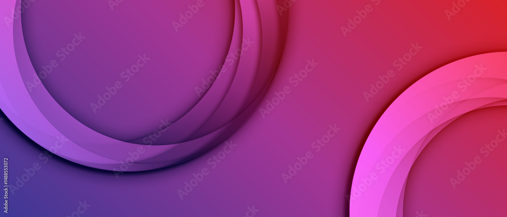 Aufkleber banner template with abstract circle shape pattern background