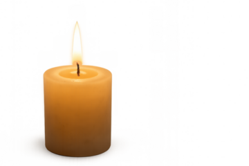 Soft candlelight glowing warmly, casting gentle shadows against clear background, embodying tranquil, intimate ambiance