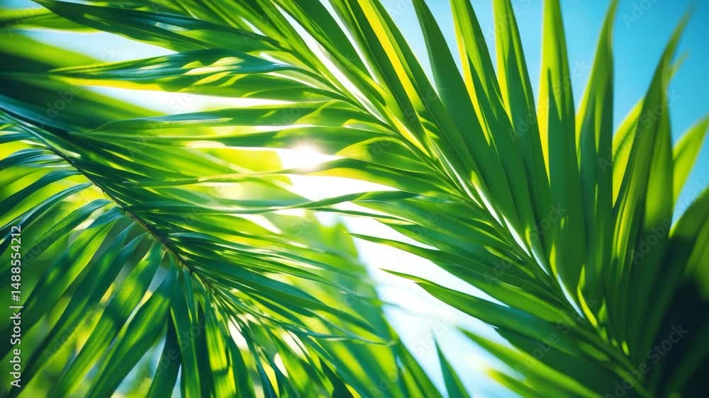 Poster leaf backdrop with focused elements and area for text.