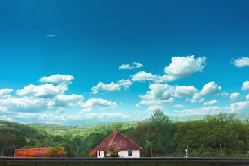 Obraz premium Serbia countryside during spring