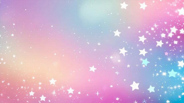 Abstract background in unicorn style adorned with bright stars