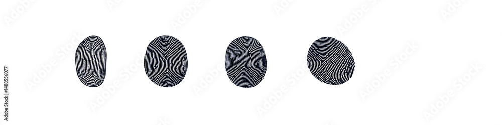 Poster minimalistic digital fingerprint authentication