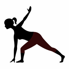 Vector art illustration of a yoga exercise