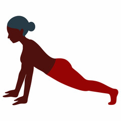 Vector art illustration of a yoga exercise