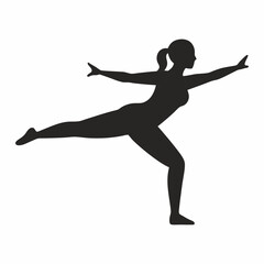 Vector art illustration of a yoga exercise