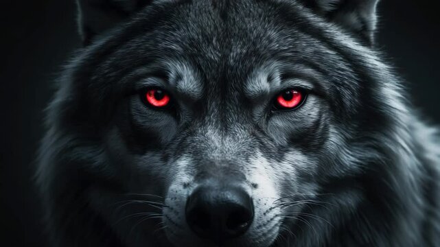 furious dog stares at