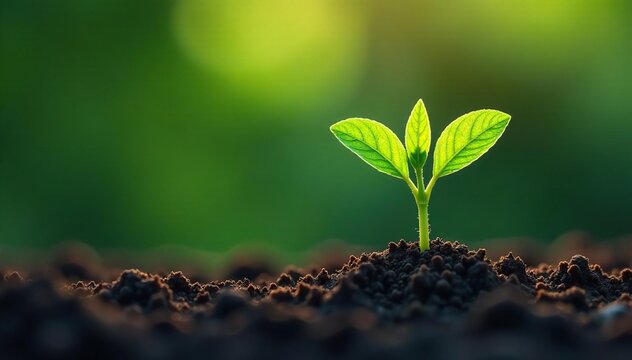 Timelapse of sprouting seed transforming into lush green plant , environment, biology, roots