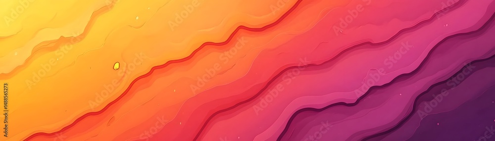 Poster abstract design with layered color transitions