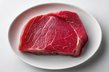 Fresh raw steak ready for grilling or cooking in a modern kitchen setting