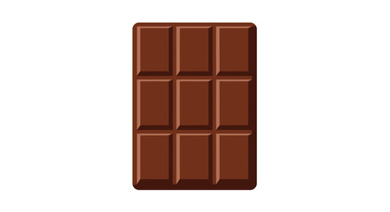 Digital artwork of a chocolate bar with visible segments, set against a clean white backdrop, showcasing rich detail and tempting appearance.

