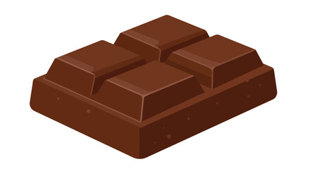Digital artwork of a chocolate bar with visible segments, set against a clean white backdrop, showcasing rich detail and tempting appearance.

