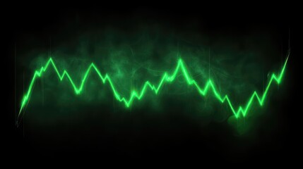 Naklejka premium Abstract Green Stock Market Chart