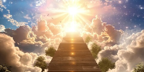 Illustration symbolizing the passage from life to the afterlife.