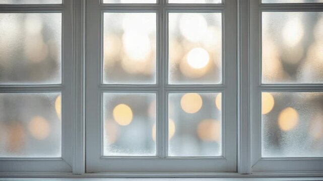 White window with blurry background for texture