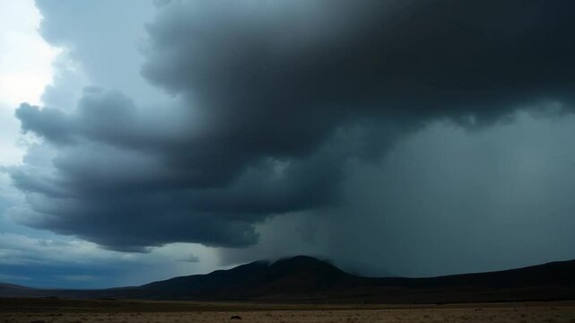 Huge Dark Clouds over Scottish Highlands