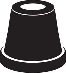 Sewing Tool Thimble Silhouette Vector | Precision Black Vector Art for Fashion Illustration