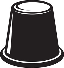 Sewing Tool Thimble Silhouette Vector | Precision Black Vector Art for Fashion Illustration