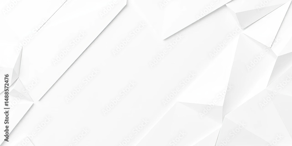 Aufkleber abstract white geometric triangle pattern background two layered offset design flat lay, top view, m