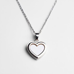 locket necklace with tiny heart inside