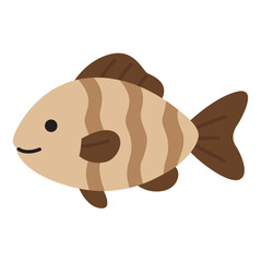 Cute fish. ideal for cheerful designs. Great for children's artwork, greeting cards, and social media posts