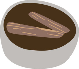 stylized Cinnamonm, Cinnamomum, spice and flavor