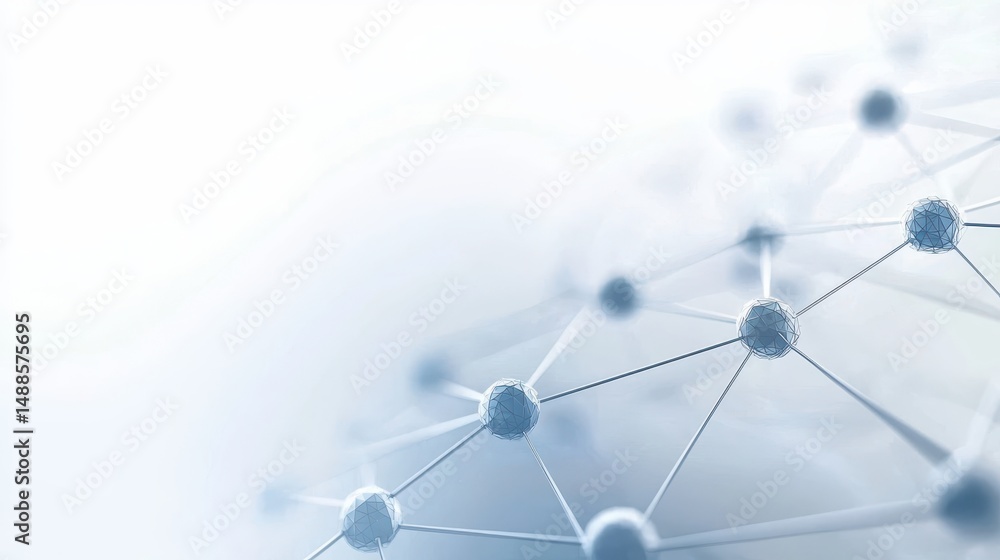 Aufkleber detailed visualization of a complex molecule with numerous interconnected molecular structures