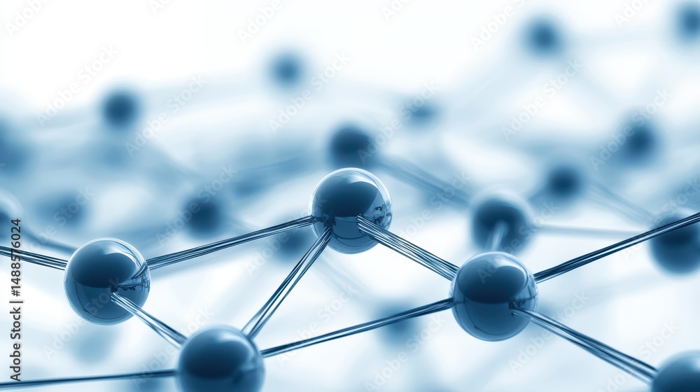 Aufkleber intricate network of molecular structures, a visual representation of complex chemical bonds and int