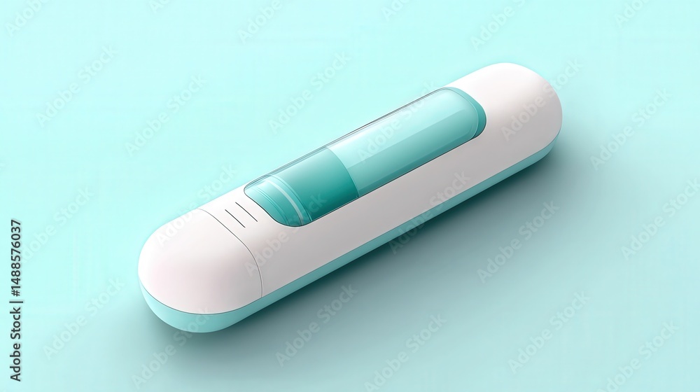 Poster flu inhaler for kids with a seamless bluetooth connection, integrating with digital health records