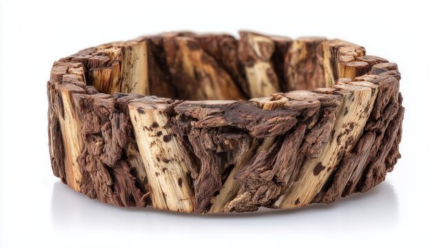 Cedar bark bracelet for Indigenous potlatch gifting displayed on a white background