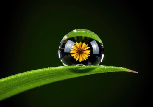Calendula officinalis, Arnica, Emmenagogue, wallpaper flower bubble, yellow flower, water drop, macro, reflection, nature, close-up, floral, botanical, plant.