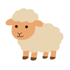 Cute sheep stars idyllic white fleece image. Suitable for animal lovers, farm themed designs, children's books, and nature related projects