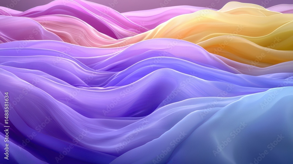 Poster abstract background with flowing wavy lines, modern and elegant design for digital art