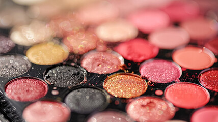 Make-up cosmetic product, beauty products and cosmetics swatch sample flatlay, various makeup brand tools as glamour fashion night out background idea