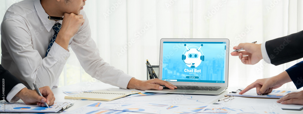 Poster chatbot software application for brisk online business that automatically reply to customer question