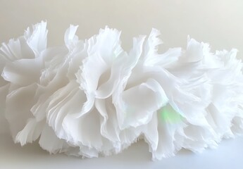 White Feather Boa on a Neutral Background