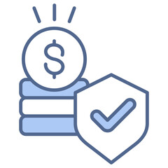 Financial Security Blue Icon