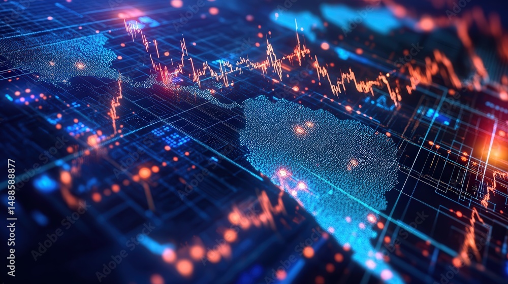 Poster multinational firm using blockchain data analytics to enhance financial security across different re