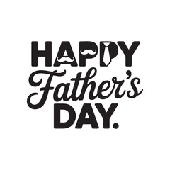 Happy Father's Day Hand Lettering Collection – Vintage Black and White Typography Designs