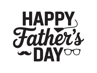 Happy Father's Day Hand Lettering Collection – Vintage Black and White Typography Designs