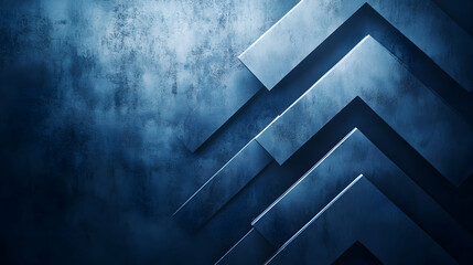 Fototapeta premium Abstract Blue Background with Sharp Geometric Shapes and Textures